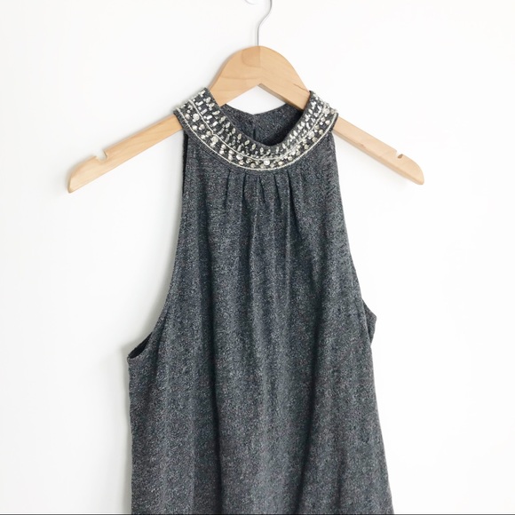 ANTHROPOLOGIE Vanessa Virginia Jeweled Halter Top - Picture 2 of 8